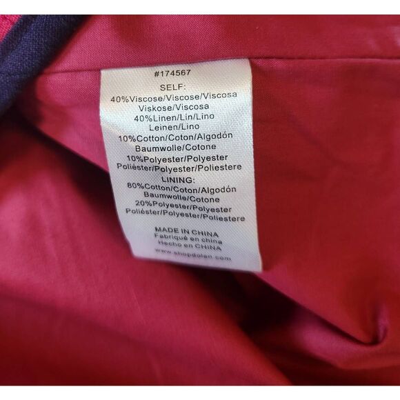 Anthropologie Dolan Linen Bow Front Quilted Lady Jacket Size Medium NWT - Picture 9 of 9